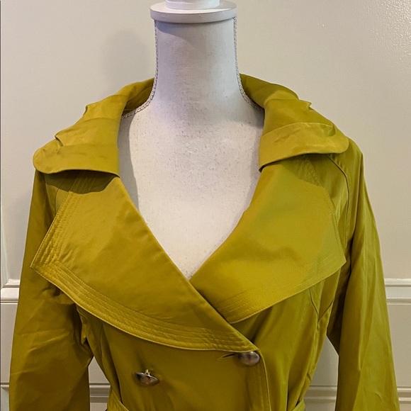Vertigo Paris Mustard Double-Breasted Trench Coat - Picture 2 of 11
